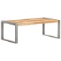 vidaXL Mesa de centro madera de mango rugosa 110x60x40 cm