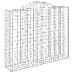 vidaXL Cesta gaviones forma arco hierro galvanizado 200x50x160/180 cm