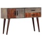vidaXL Mesa consola de madera maciza de mango gris 120x35x75 cm vidaXL Mesa consola de madera maciza de mango gris 120x35x75 cm