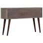 vidaXL Mesa consola de madera maciza de mango gris 120x35x75 cm vidaXL Mesa consola de madera maciza de mango gris 120x35x75 cm