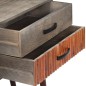vidaXL Mesa consola de madera maciza de mango gris 120x35x75 cm vidaXL Mesa consola de madera maciza de mango gris 120x35x75 cm