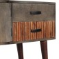 vidaXL Mesa consola de madera maciza de mango gris 120x35x75 cm vidaXL Mesa consola de madera maciza de mango gris 120x35x75 cm