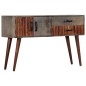 vidaXL Mesa consola de madera maciza de mango gris 120x35x75 cm vidaXL Mesa consola de madera maciza de mango gris 120x35x75 cm