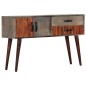 vidaXL Mesa consola de madera maciza de mango gris 120x35x75 cm vidaXL Mesa consola de madera maciza de mango gris 120x35x75 cm