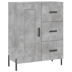 vidaXL Aparador de madera de ingeniería gris hormigón 69,5x34x90 cm