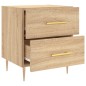 vidaXL Mesita noche 2 uds madera ingeniería roble Sonoma 40x35x47,5 cm vidaXL Mesita noche 2 uds madera ingeniería roble Sonoma 40x35x47,5 cm