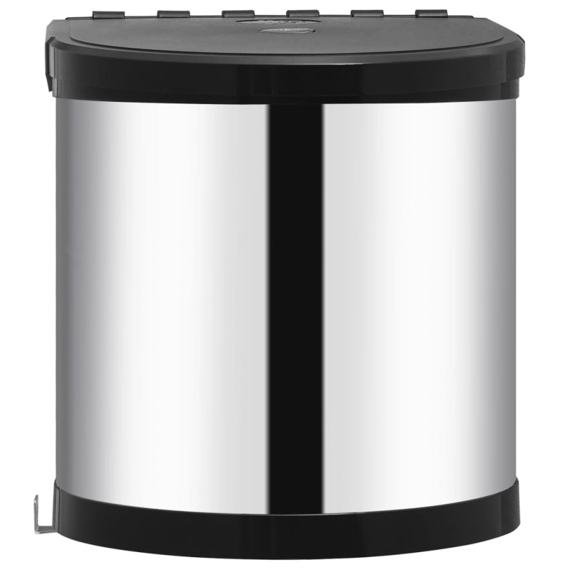 vidaXL Papelera de cocina empotrada acero inoxidable 8 L vidaXL Papelera de cocina empotrada acero inoxidable 8 L
