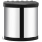 vidaXL Papelera de cocina empotrada acero inoxidable 8 L vidaXL Papelera de cocina empotrada acero inoxidable 8 L
