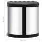 vidaXL Papelera de cocina empotrada acero inoxidable 8 L vidaXL Papelera de cocina empotrada acero inoxidable 8 L