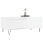 vidaXL Mesa de centro madera contrachapada blanco brillo 90x50x36,5 cm vidaXL Mesa de centro madera contrachapada blanco brillo 90x50x36,5 cm