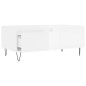 vidaXL Mesa de centro madera contrachapada blanco brillo 90x50x36,5 cm vidaXL Mesa de centro madera contrachapada blanco brillo 90x50x36,5 cm