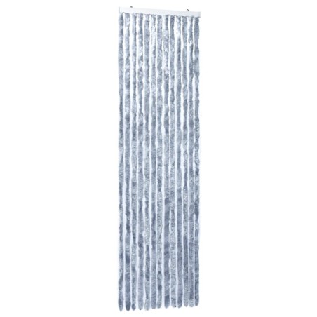 vidaXL Cortina mosquitera de chenilla plateada 56x185 cm 