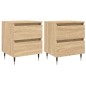 vidaXL Mesitas noche 2 uds madera ingeniería roble Sonoma 40x35x50 cm vidaXL Mesitas noche 2 uds madera ingeniería roble Sonoma 40x35x50 cm