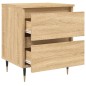vidaXL Mesitas noche 2 uds madera ingeniería roble Sonoma 40x35x50 cm vidaXL Mesitas noche 2 uds madera ingeniería roble Sonoma 40x35x50 cm