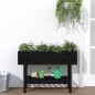 vidaXL Arriate elevado de jardín madera maciza pino negro 101x30x69 cm vidaXL Arriate elevado de jardín madera maciza pino negro 101x30x69 cm