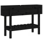 vidaXL Arriate elevado de jardín madera maciza pino negro 101x30x69 cm vidaXL Arriate elevado de jardín madera maciza pino negro 101x30x69 cm