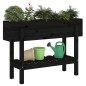 vidaXL Arriate elevado de jardín madera maciza pino negro 101x30x69 cm vidaXL Arriate elevado de jardín madera maciza pino negro 101x30x69 cm