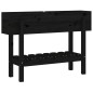 vidaXL Arriate elevado de jardín madera maciza pino negro 101x30x69 cm vidaXL Arriate elevado de jardín madera maciza pino negro 101x30x69 cm
