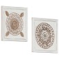 vidaXL Paneles de pared tallados a mano 2 unidades MDF 40x40x1,5cm vidaXL Paneles de pared tallados a mano 2 unidades MDF 40x40x1,5cm