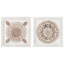 vidaXL Paneles de pared tallados a mano 2 unidades MDF 40x40x1,5cm