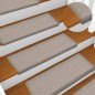 vidaXL Alfombras de peldaños de escalera 15 uds gris topo 65x21x4 cm vidaXL Alfombras de peldaños de escalera 15 uds gris topo 65x21x4 cm