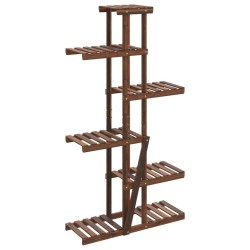 vidaXL Soporte para flores de madera maciza abeto 75x25x140,5 cm