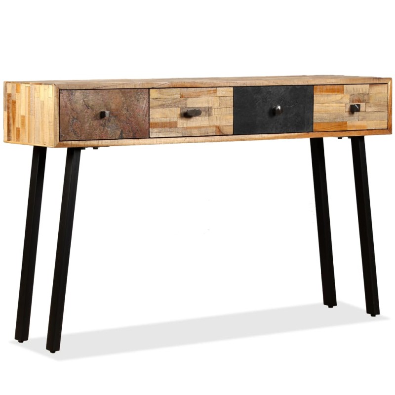 vidaXL Mesa consola de teca maciza reciclada 120x30x76 cm vidaXL Mesa consola de teca maciza reciclada 120x30x76 cm