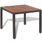 vidaXL Set comedor de jardín 5 piezas y cojines ratán sintético negro
