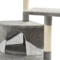 vidaXL Rascador para gatos con poste de sisal 203 cm gris y blanco vidaXL Rascador para gatos con poste de sisal 203 cm gris y blanco