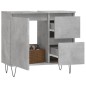 vidaXL Armario de baño madera contrachapada gris hormigón 65x33x60 cm vidaXL Armario de baño madera contrachapada gris hormigón 65x33x60 cm