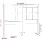 vidaXL Cabecero de cama madera maciza de pino gris 125,5x4x100 cm vidaXL Cabecero de cama madera maciza de pino gris 125,5x4x100 cm