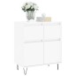vidaXL Aparador de madera contrachapada blanco brillante 60x35x70 cm vidaXL Aparador de madera contrachapada blanco brillante 60x35x70 cm