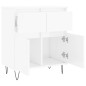 vidaXL Aparador de madera contrachapada blanco brillante 60x35x70 cm vidaXL Aparador de madera contrachapada blanco brillante 60x35x70 cm