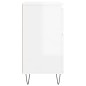 vidaXL Aparador de madera contrachapada blanco brillante 60x35x70 cm vidaXL Aparador de madera contrachapada blanco brillante 60x35x70 cm