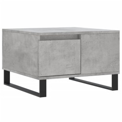 vidaXL Mesa de centro madera contrachapada gris hormigón 55x55x36,5 cm
