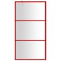 vidaXL Mampara puerta de ducha vidrio transparente ESG rojo 100x195 cm vidaXL Mampara puerta de ducha vidrio transparente ESG rojo 100x195 cm