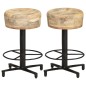 vidaXL Taburetes de cocina 2 unidades madera maciza de mango 52 cm vidaXL Taburetes de cocina 2 unidades madera maciza de mango 52 cm