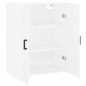 vidaXL Armario de pared blanco brillante 69,5x34x90 cm