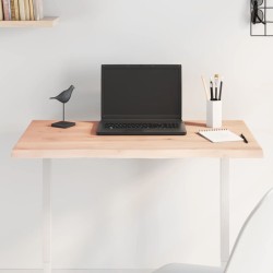 vidaXL Tablero de mesa madera maciza roble borde natural 80x50x2 cm