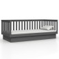 vidaXL Sofá cama madera maciza de pino gris 90x200 cm vidaXL Sofá cama madera maciza de pino gris 90x200 cm