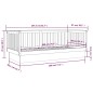 vidaXL Sofá cama madera maciza de pino gris 90x200 cm vidaXL Sofá cama madera maciza de pino gris 90x200 cm