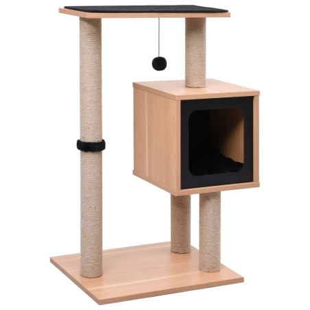 vidaXL Rascador para gatos con alfombra rascadora de sisal 82 cm