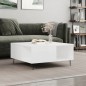 vidaXL Mesa de centro madera contrachapada blanco brillo 80x80x36,5 cm vidaXL Mesa de centro madera contrachapada blanco brillo 80x80x36,5 cm