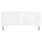 vidaXL Mesa de centro madera contrachapada blanco brillo 80x80x36,5 cm vidaXL Mesa de centro madera contrachapada blanco brillo 80x80x36,5 cm