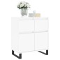 vidaXL Aparador de madera contrachapada blanco brillante 60x35x70 cm