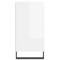 vidaXL Aparador de madera contrachapada blanco brillante 60x35x70 cm