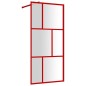 vidaXL Mampara puerta de ducha vidrio transparente ESG rojo 80x195 cm