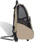 vidaXL Carrito trolley plegable multiusos para mascotas beige