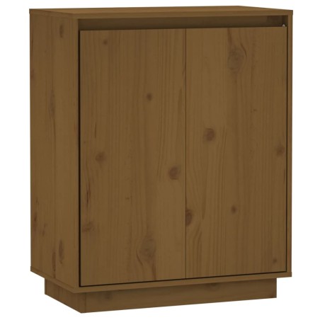 vidaXL Aparador de madera maciza de pino marrón miel 60x34x75 cm