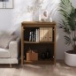 vidaXL Aparador de madera maciza de pino marrón miel 60x34x75 cm